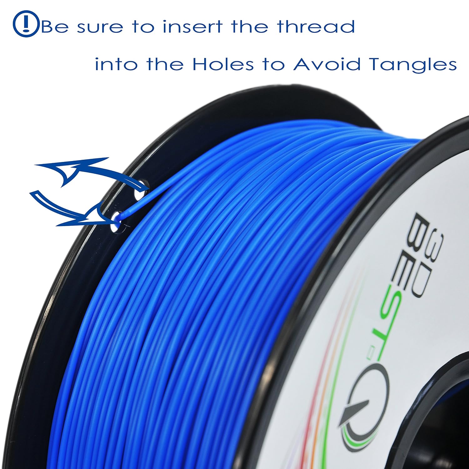 3D BEST-Q PLA 1.75mm 3D Printer Filament, Dimensional Accuracy +/- 0.03 mm, 1KG Spool,16 Color to Choose (Blue)