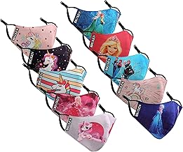 DIOXIT Cartoon Design cotton 3D Reusable & Washable cloth mask for kids girls with adjustable ear-loop for Unisex Child