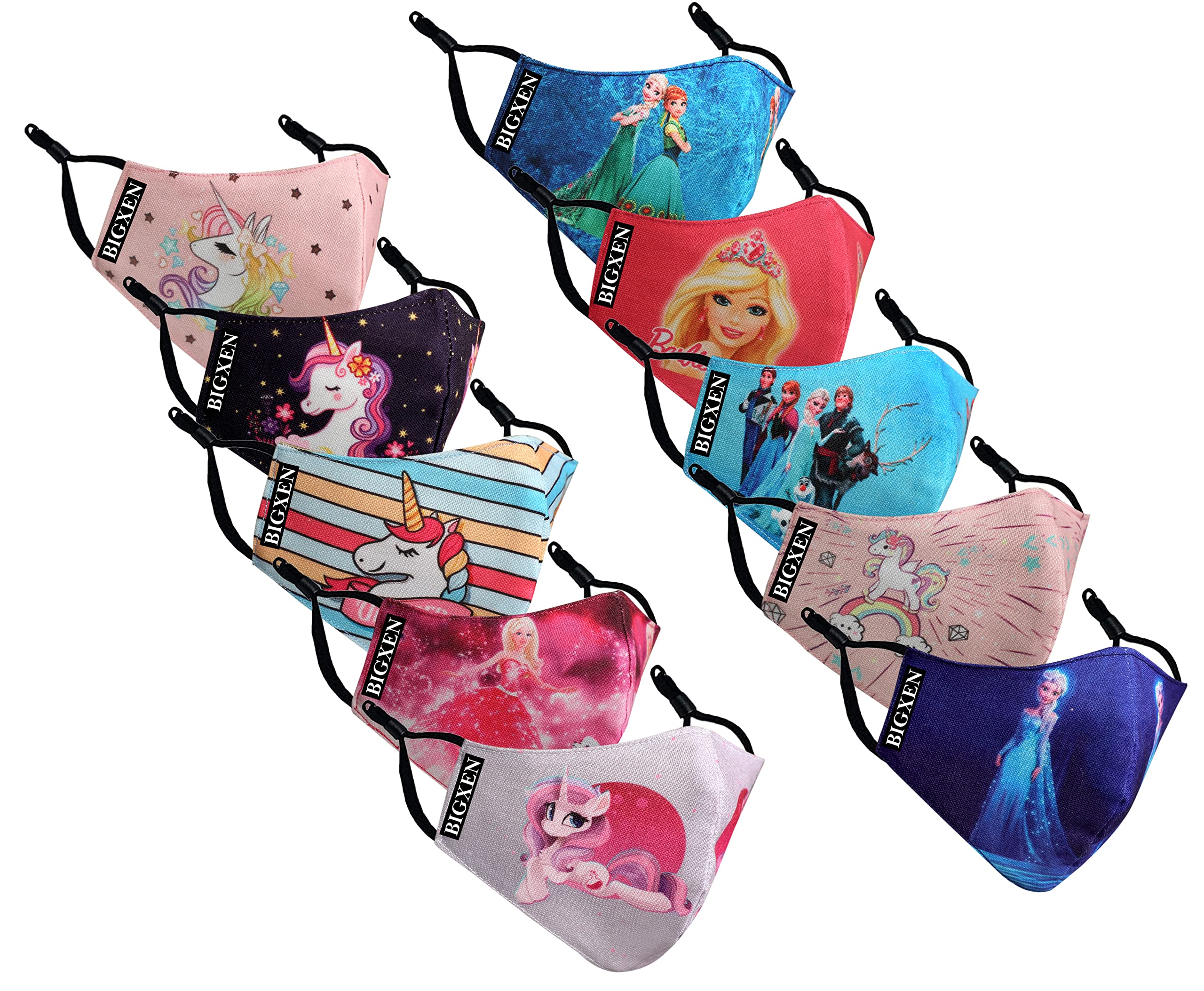 BIGXEN Kids Digital Cartoon Printed Multi Layer Cotton Reusable & Washable 3D Face Mask without Valve Pack of 10 ( 2 To 8-9 Year Old, Multi Color) (B094YVC1CR) Amazon Price History, Amazon Price Tracker