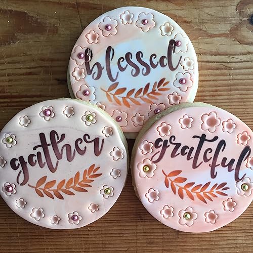 Miniatura 2 de Plantilla de galletas Grateful, Blessed And Gather C993 de Designer Stencils