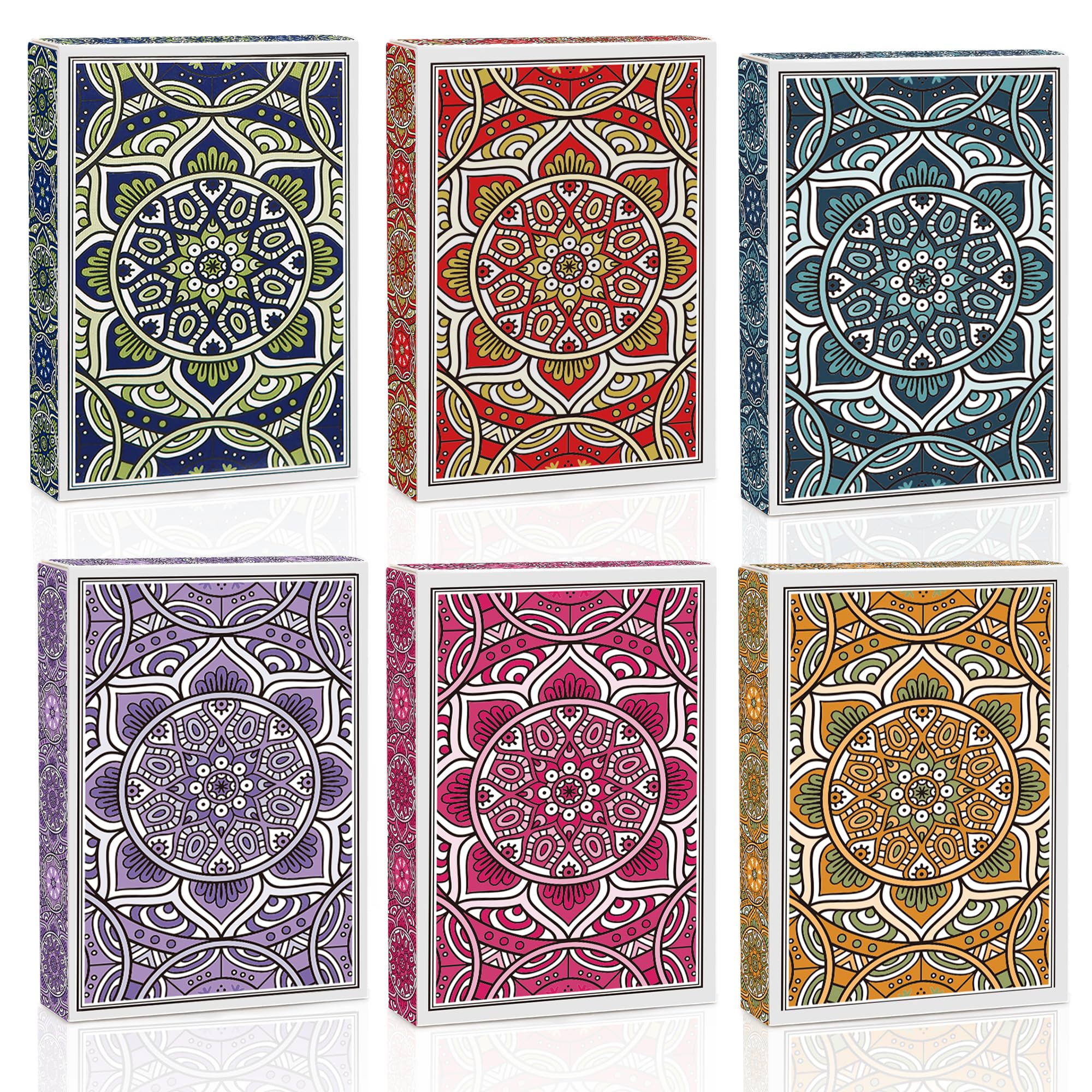 Metsyth Playing Cards 6 Pack, 6 Decks of Cards, Standard Playing Cards Bulk