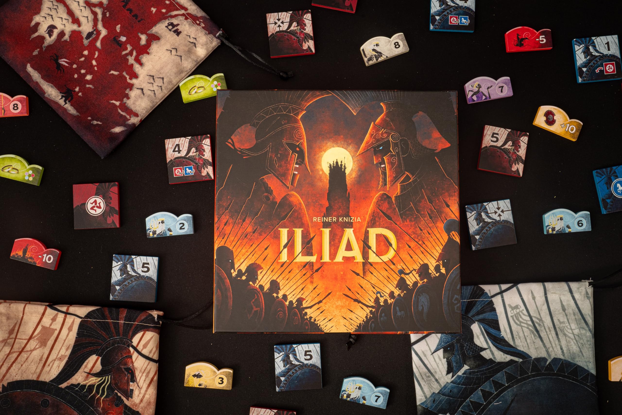 Bitewing Games | Iliad | Gra Planszowa Z Duelem Wojny Trojańskiej Asymetryczną Taktyką I Strategicznym Wykładaniem Płytek | 2 Graczy | 30 Minut