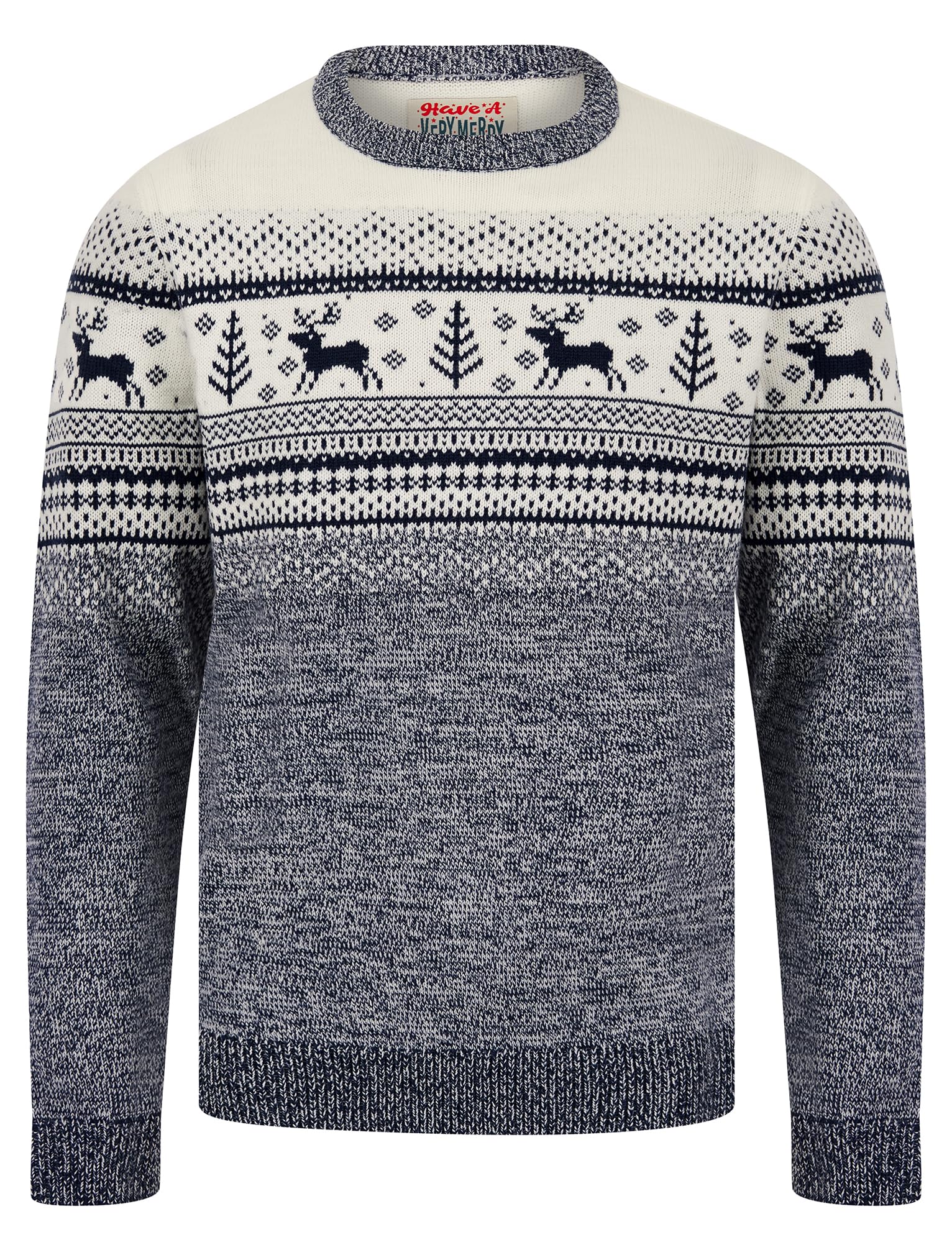 Tokyo Laundry Merry Christmas Men's Nordic Fair Isle Style Knitted Xmas Jumper