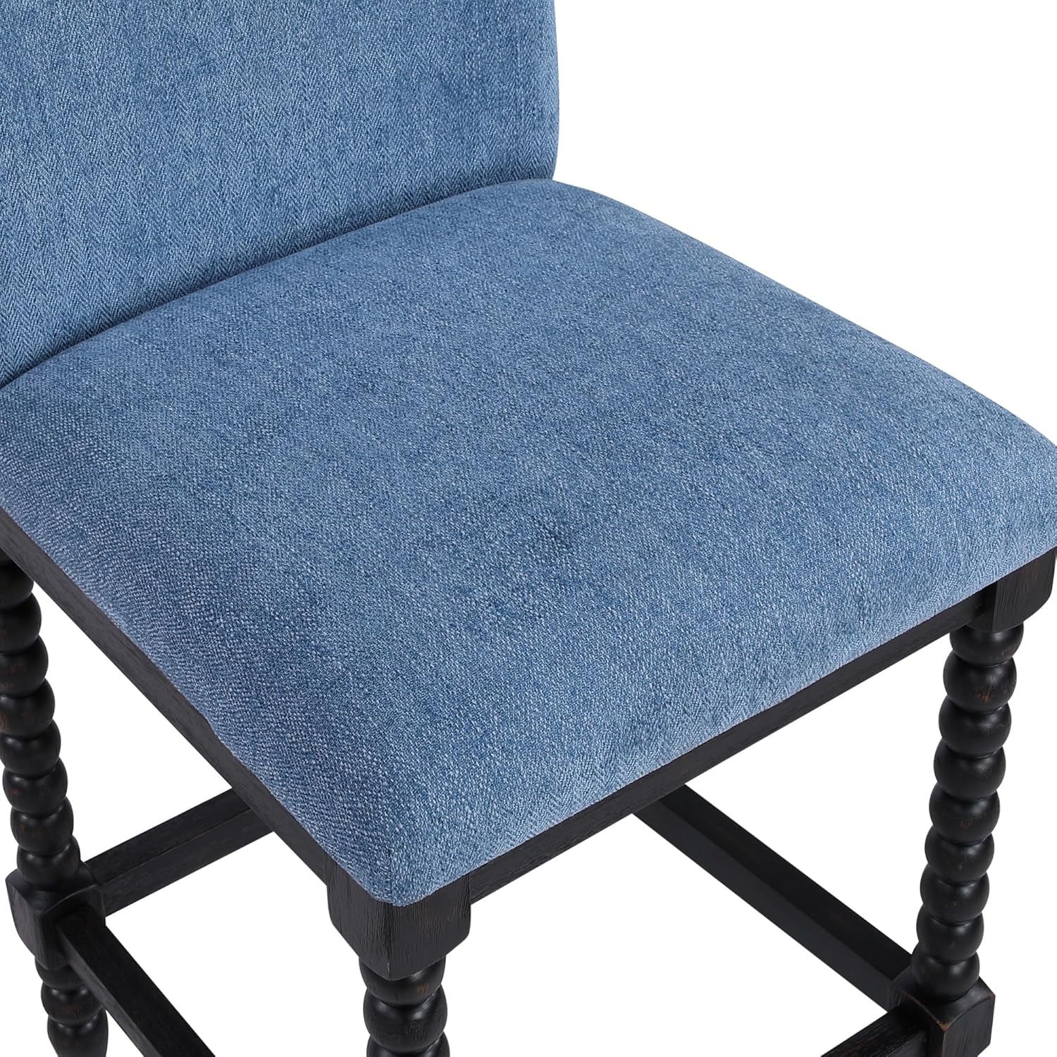 DUHOME Spindle Counter Stool with Padded Spring Seat,Wooden Bar Stools Farmhouse 26 Inch Counter Height Stools Chairs with Spindle Back for Kitchen Island