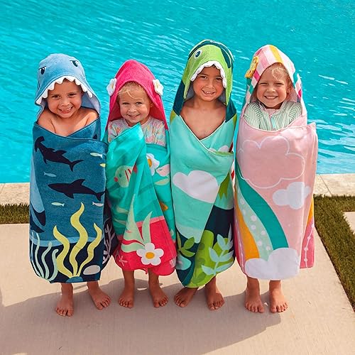 Miniatura 5 de Stephen Joseph, Kids Hooded Bath Beach Towel, Girls and Boys Towel, Swim Pool Cover Up Super Absorbent Cute Characters