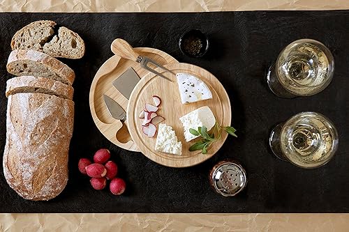 Miniatura 7 de Toscana - A Picnic Time Brand Brie Tabla de cortar y herramientas Juego de tablas de queso, tamaño único, madera de caucho