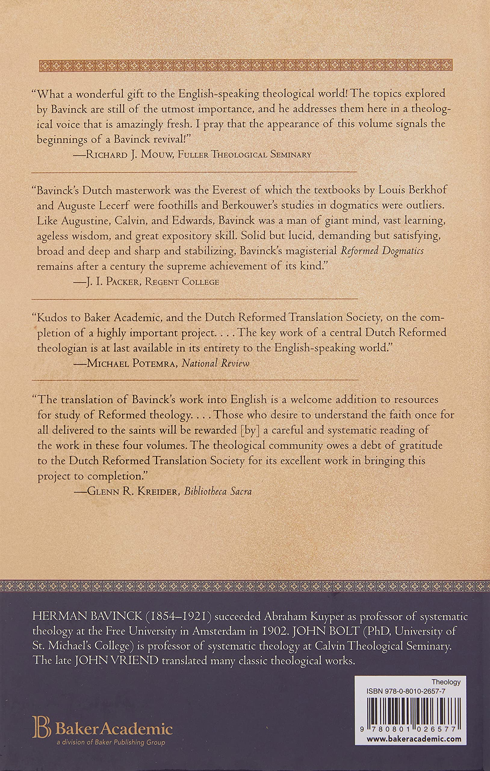 Reformed Dogmatics (4 volúmenes)
