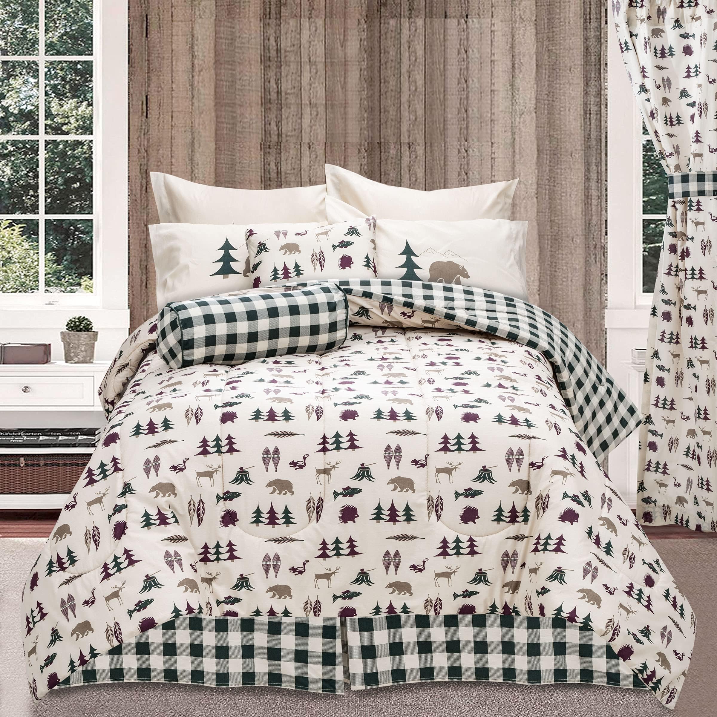 Cabela's Comforter Set, Polyester, White, Queen