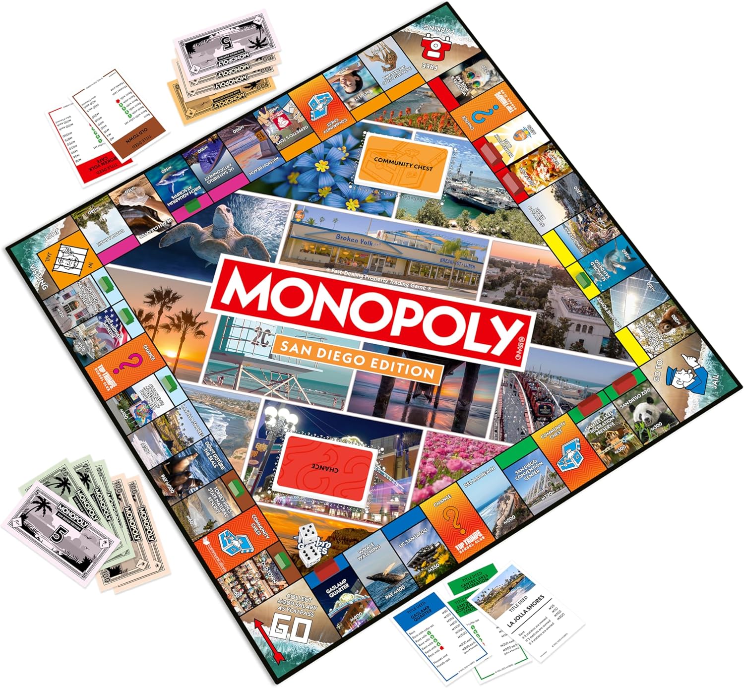 Monopoly Board Game – San Diego, CA Edition: 2-6 Players Family Board Games for Kids and Adults, Board Games for Kids 8 and Up, Great for Game Night
