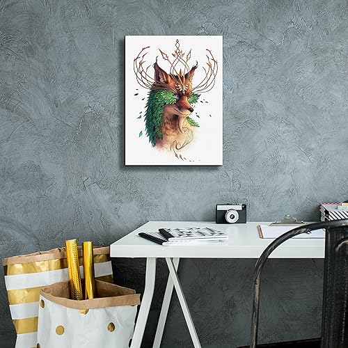 Miniatura 7 de Epic Graffiti 'Fox Colored' por JoJoesArt, lienzo para pared, 12 x 16 pulgadas