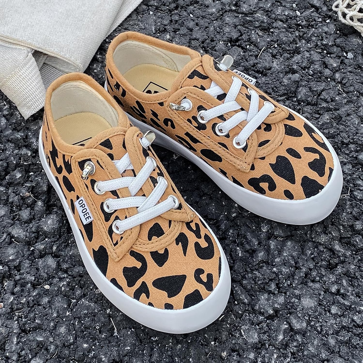 Children's Canvas Shoes White Boy Low Cut Slip-On Sneakers | Low Cut Canvas, Wide Fitting, Lazy Skateboard Shoes, Toddler Sneakers