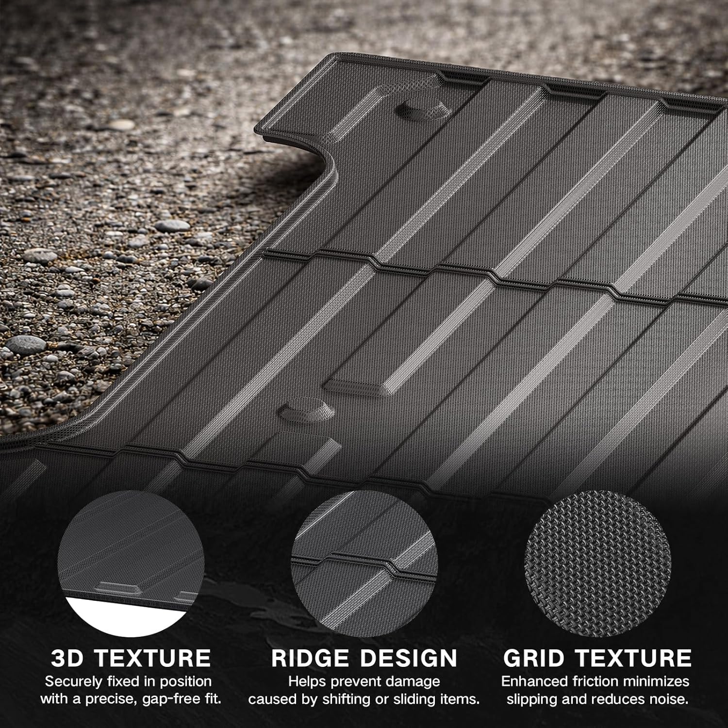 YZONA Custom Fit Truck Bed Mat for 2019-2026 Dodge Ram 1500/1500 RHO & 2019-2024 RAM 1500 Classic 5.7FT Short Bed (67.4 in)– Heavy Duty TPE Bed Liner, Anti-Slip, All Weather Protection, Laser Measured