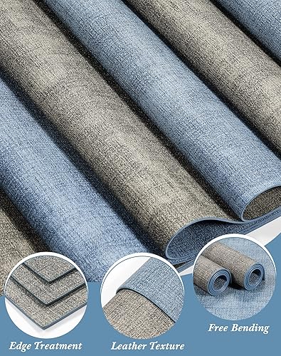 Miniatura 5 de SUEH DESIGN Manteles de cuero reversibles para mesa, juego de 6, resistentes al calor, impermeables, antideslizantes, para mesa de comedor y fiestas