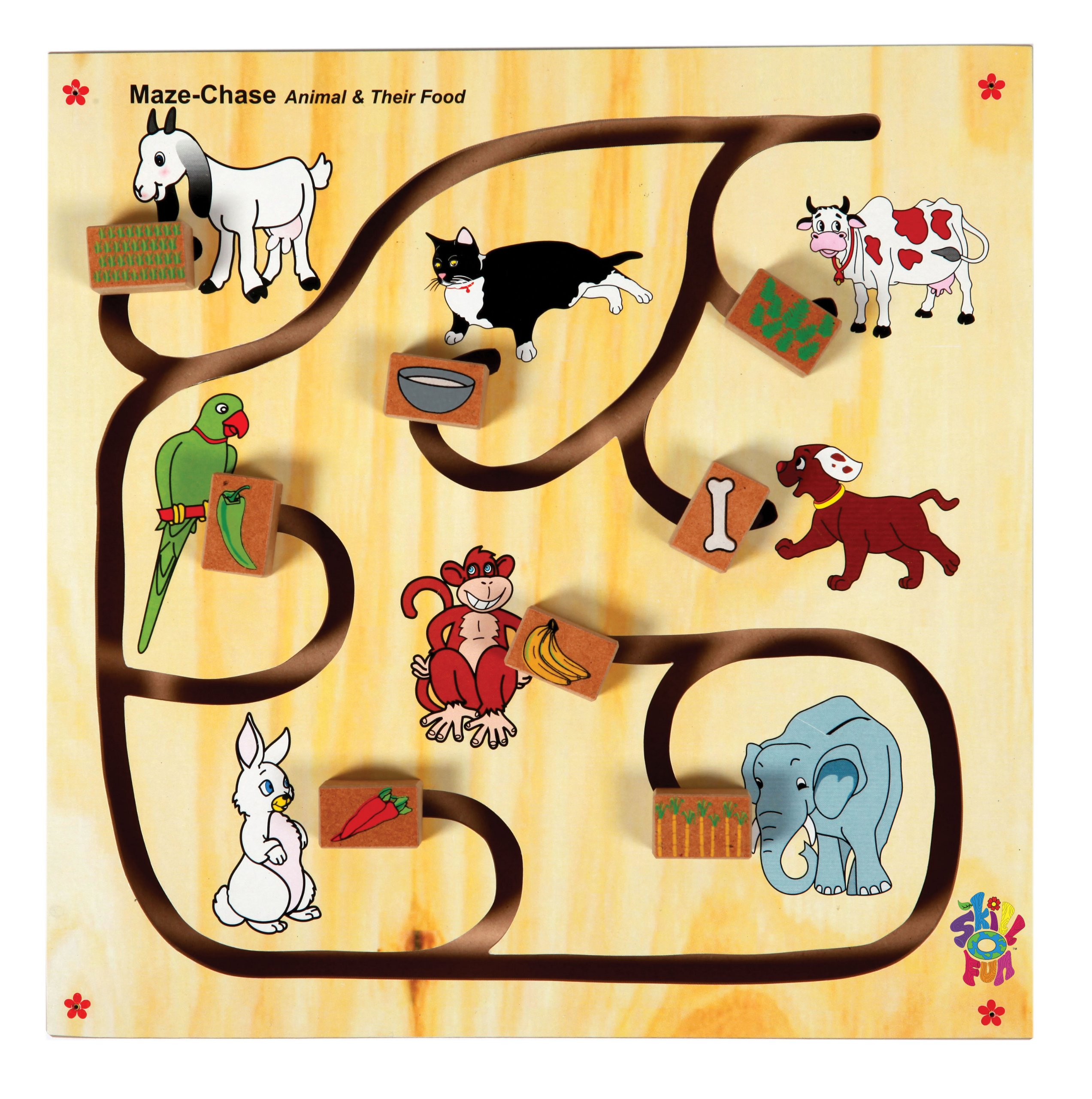 Skillofun Maze Chase - Animal And Their Food, Multi Color - Kids (B009GCT0VS) Amazon Price History, Amazon Price Tracker