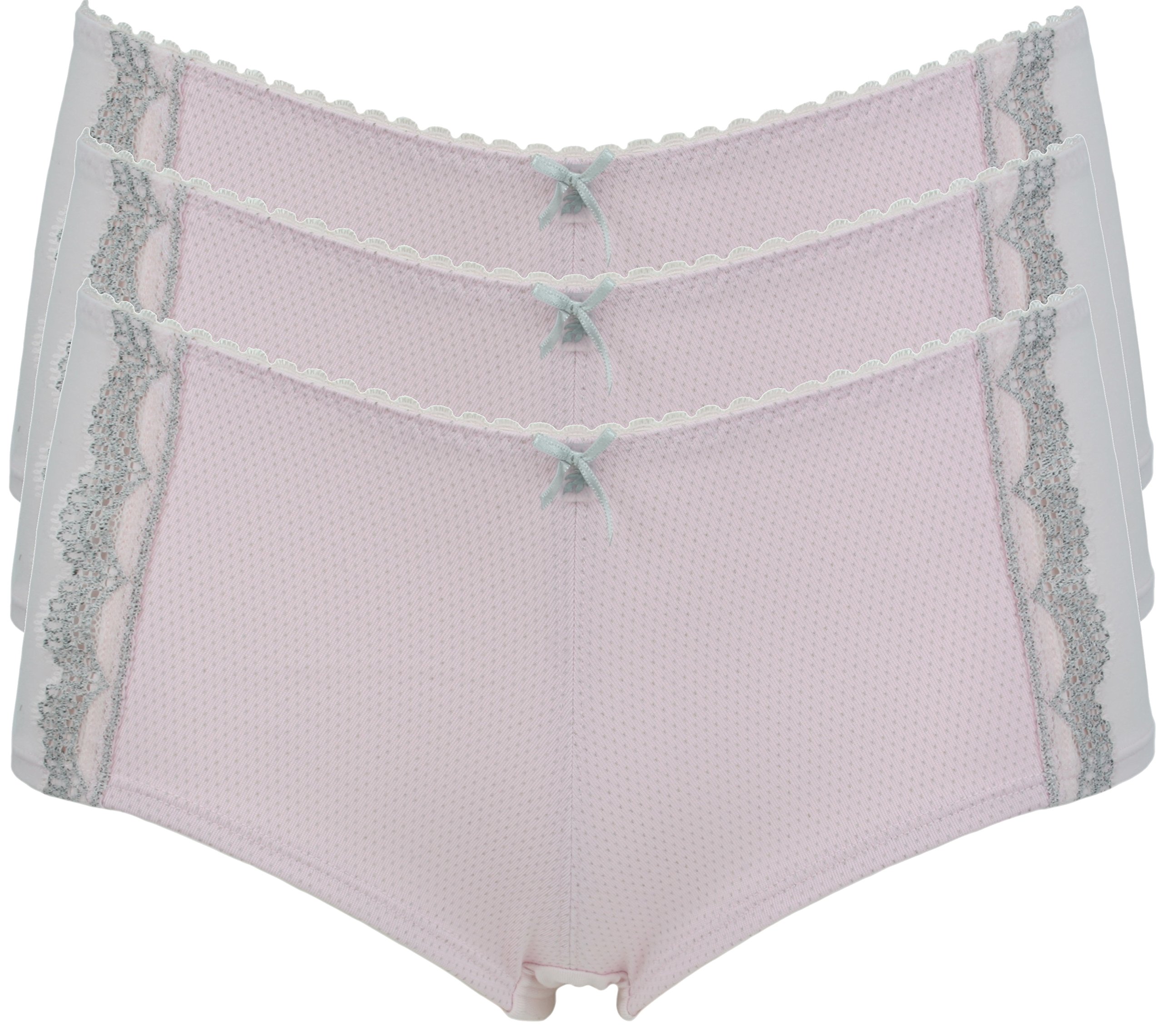 RoyceCotton Rich Sadie Shortie Briefs 3 Pack Pink X-Small