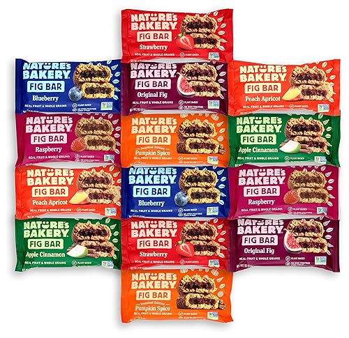 Natures Bakery - Paquete variado de barras de higo, paquete variado de barras saludables, 14 barras de higos Nature's Bakery Paquete de 14 Surtido
