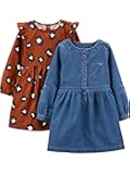 Girls' 2-Pack Stretch Rib Dresses