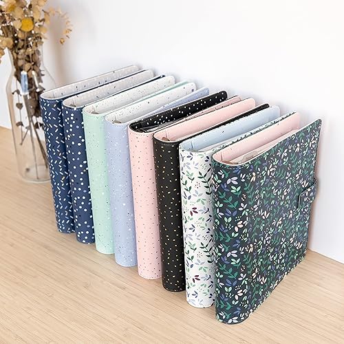 Miniatura 7 de Filofax Expressions Organizador, tamaño A5, cielo, cubierta con aspecto de cuero con detalles de lámina dorada, seis anillos, calendario semanal