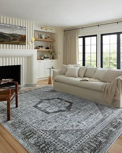 Loloi II Odette Collection ODT-08 - Alfombra redonda de 7 pies y 10 pulgadas x 7 pies y 10 pulgadas