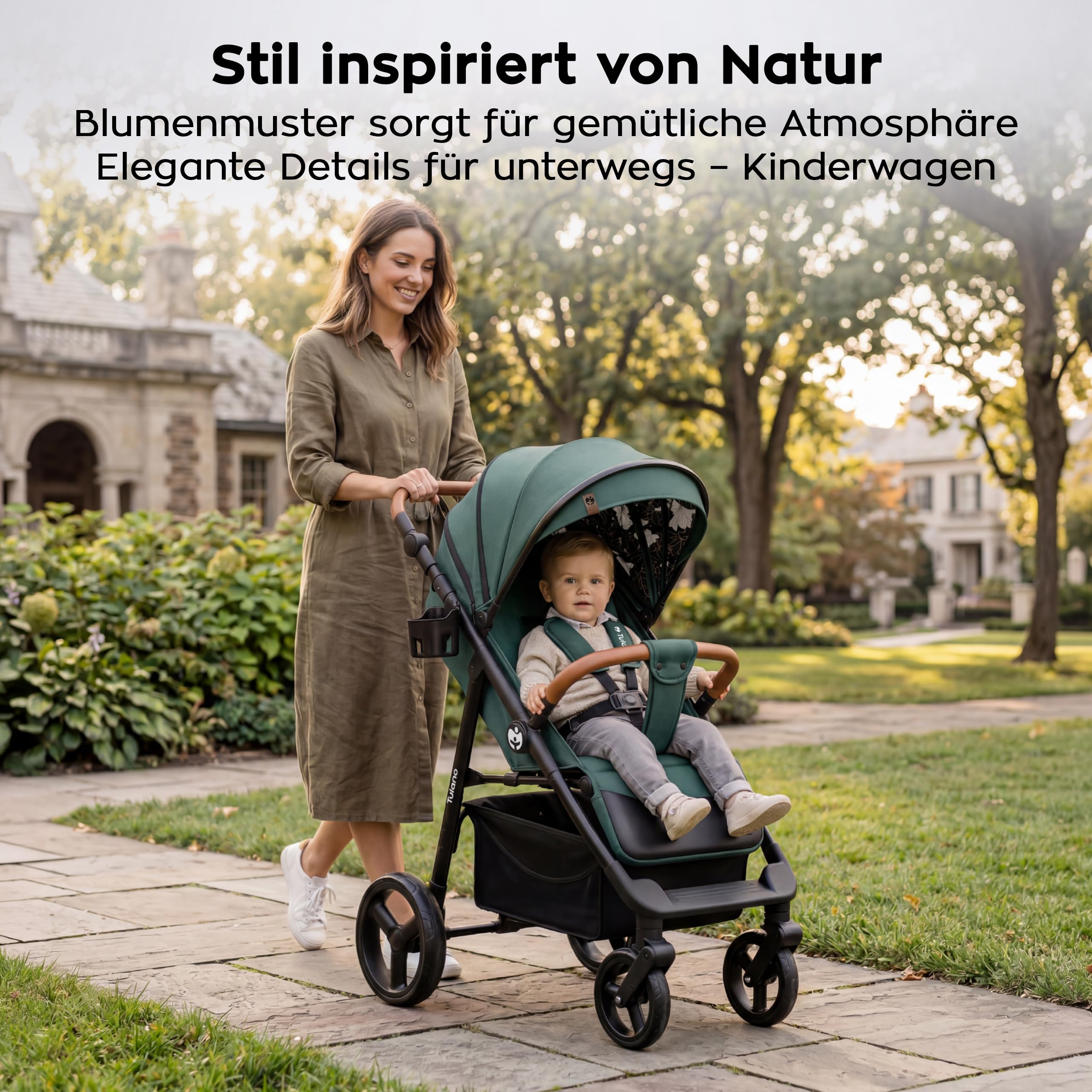Tulano Avignon 35 Kinderwagen Buggy Reisebuggy mit Liegefunktion Flugzeug Handgepäck bis 22kg Grün