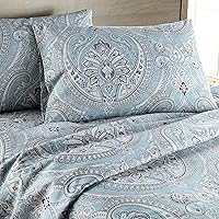 Vista 101 de Southshore Fine Linens® - Vilano® Springs - Par de fundas de almohada plisadas, color verde azulado, estándar (Queen)