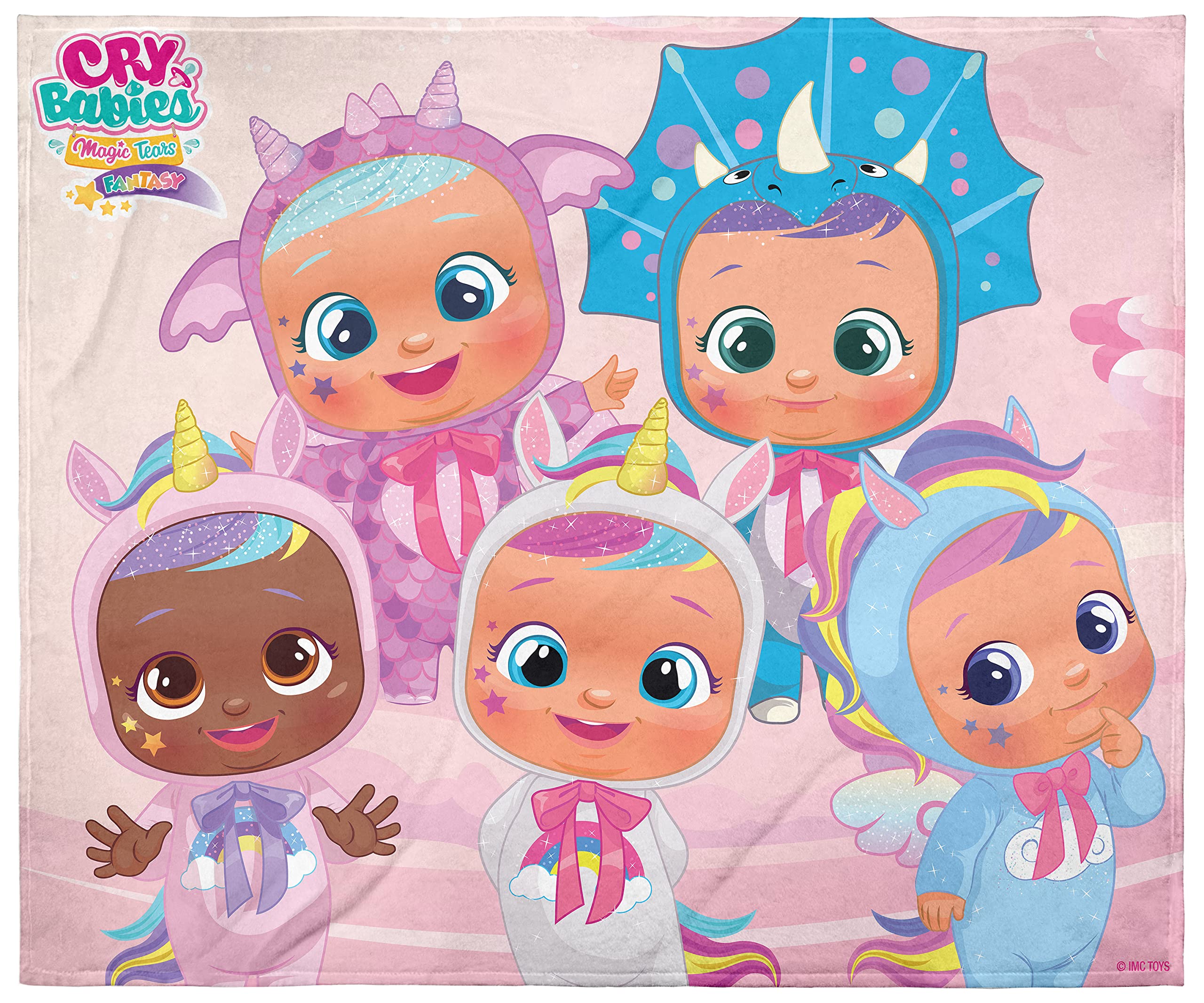 Intimo Men's Cry Babies Dolls Super Soft And Cuddly Plush Fleece Throw Blanket