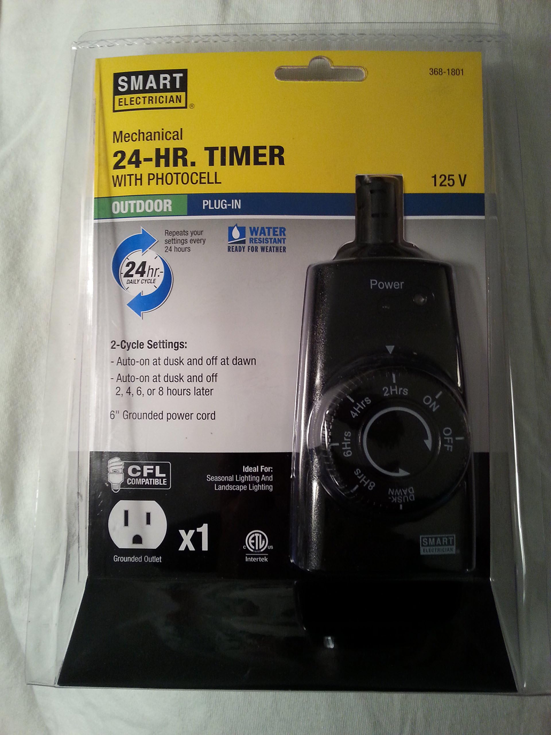 Mechanical 24-hr Timer with Photocell