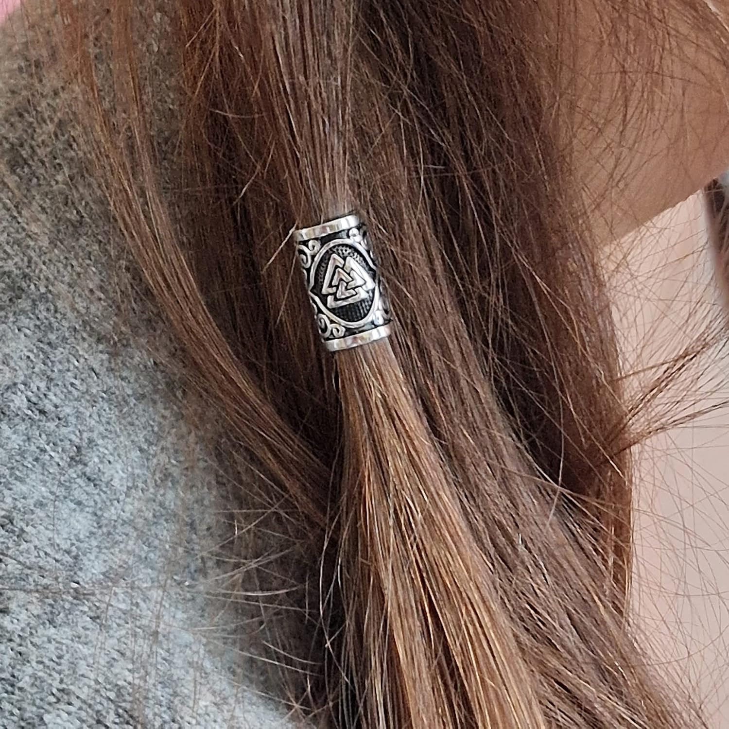 VALHALLA Viking Beard Bead for Men and Women, Clip-On 316L Stainless Steel image 3