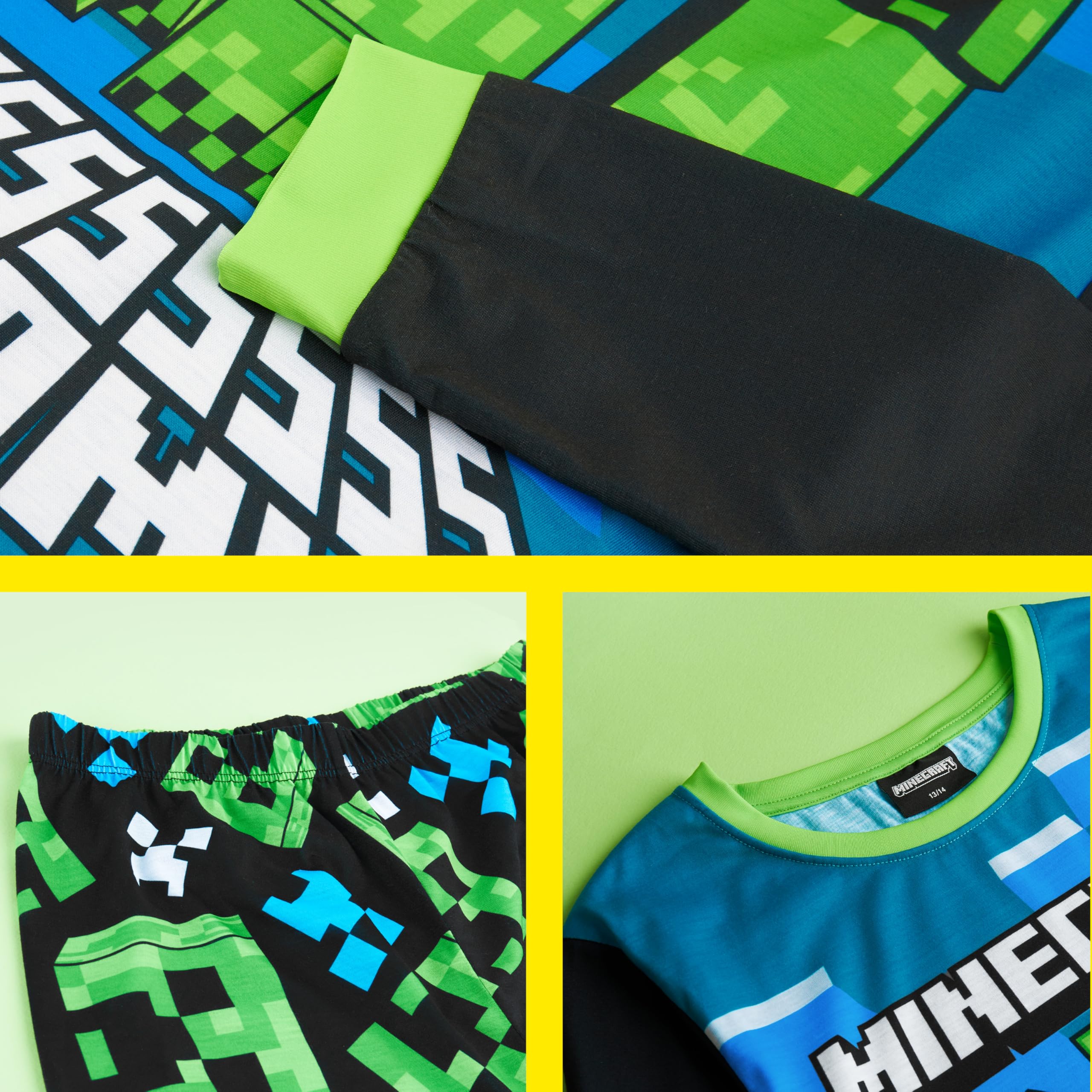 Get Trend Pyjama Garçon et Ado à Manches Longues, Ensemble Pyjama 2 Pièces pour Nuit, Détente ou Maison, Cadeau Gamer