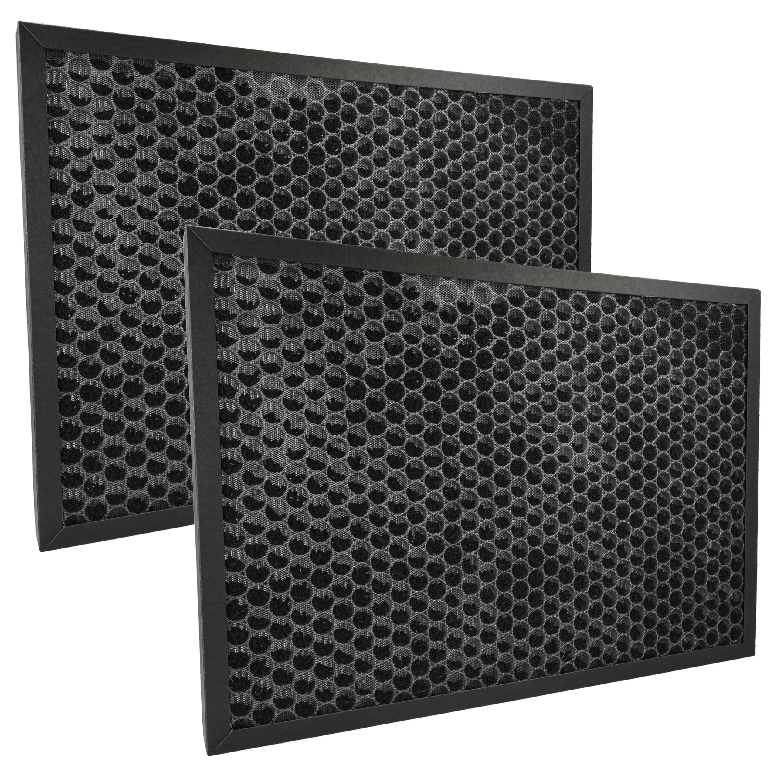 Vhbw Black, White 2X Air Filter Compatible With Delonghi Ac 230 Air Purifier - Combi Filter Hepa + Activated Carbon