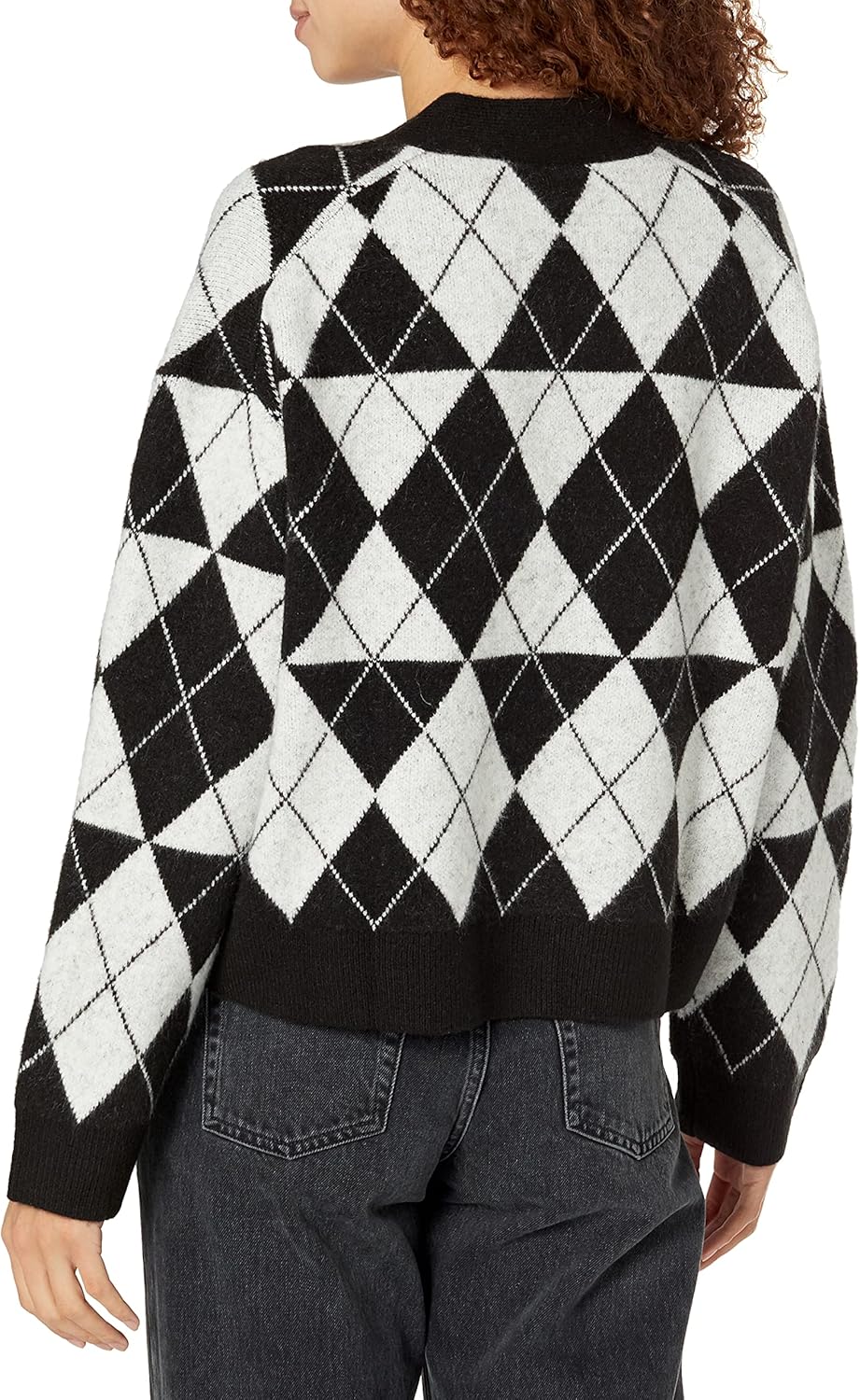 Velvet by Graham & Spencer Women's Cristina Argyle Cardigan Sweater - Image 2