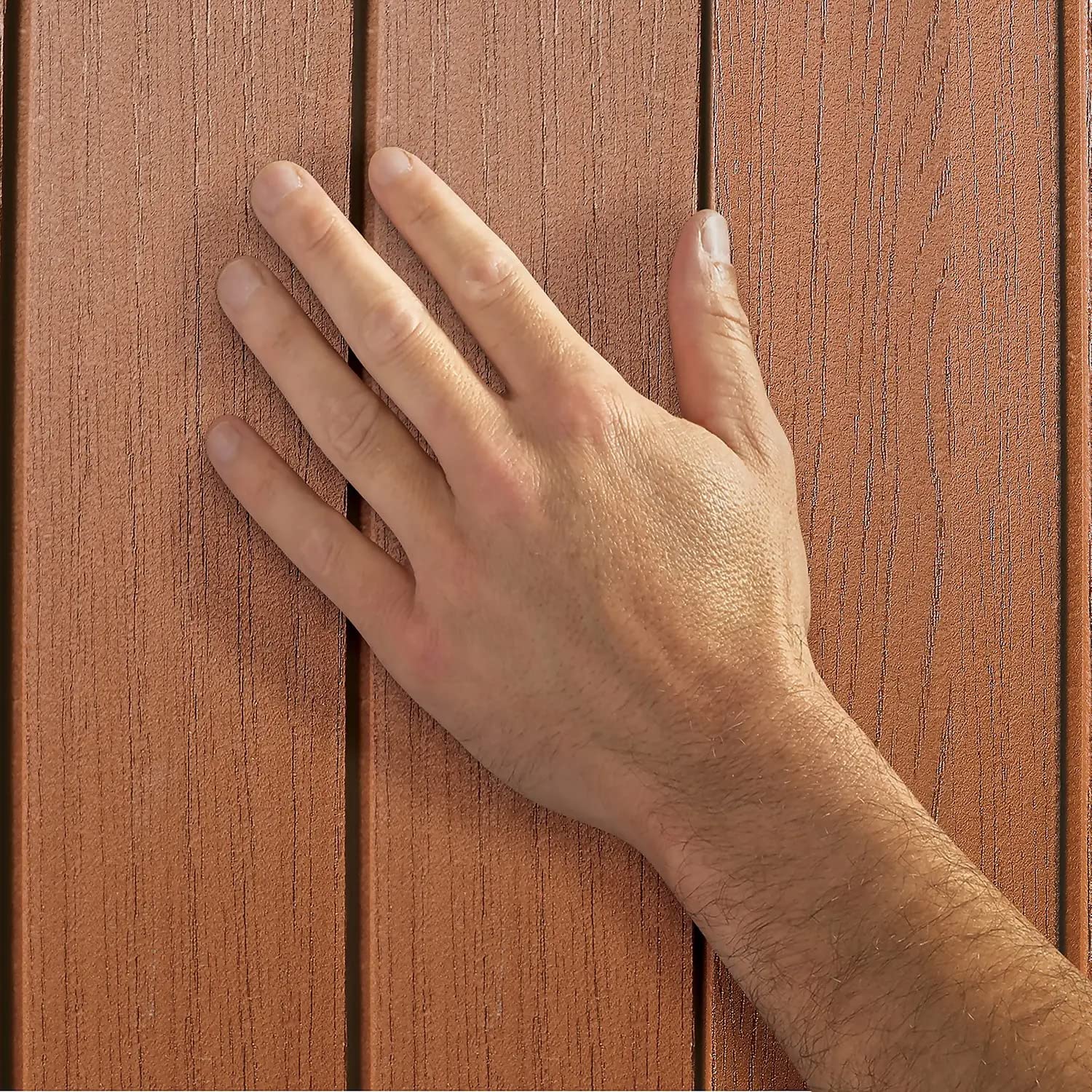 Koll Living Auflagenbox/Kissenbox 570 Liter l 100% Wasserdicht l mit Belüftung dadurch kein übler Geruch/Schimmel l Moderne Holzoptik l Deckel belastbar bis 300 KG (2 Personen)