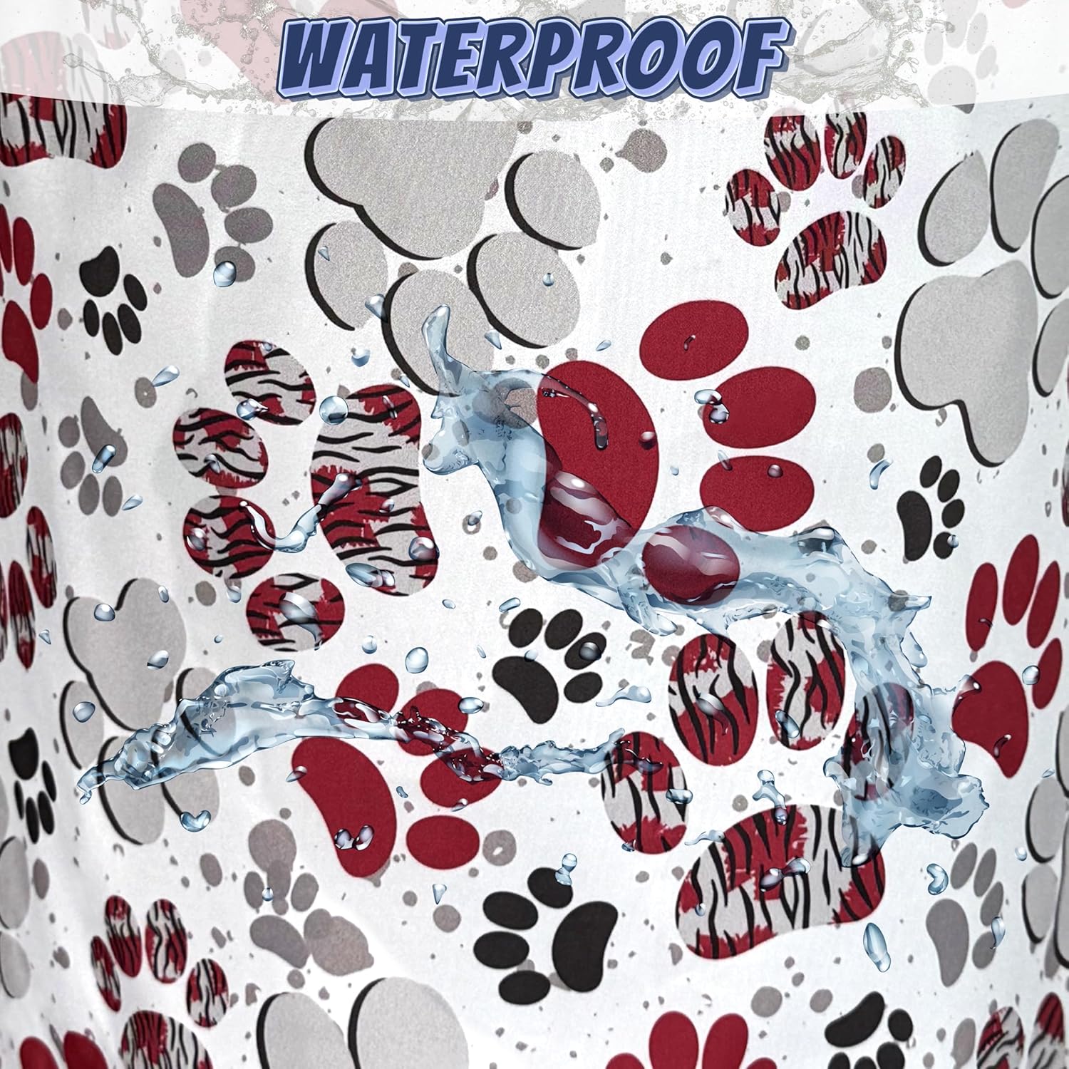 Pink Dog Paw Print Laundry Basket Oxford Cloth Animal Dogs Laundry Hamper With Handle Portable Clothes Storage Basket Foldable Funny Laundry Bag 18.9"x16.5" For Laundry Room/Bedroom/Bathrooms
