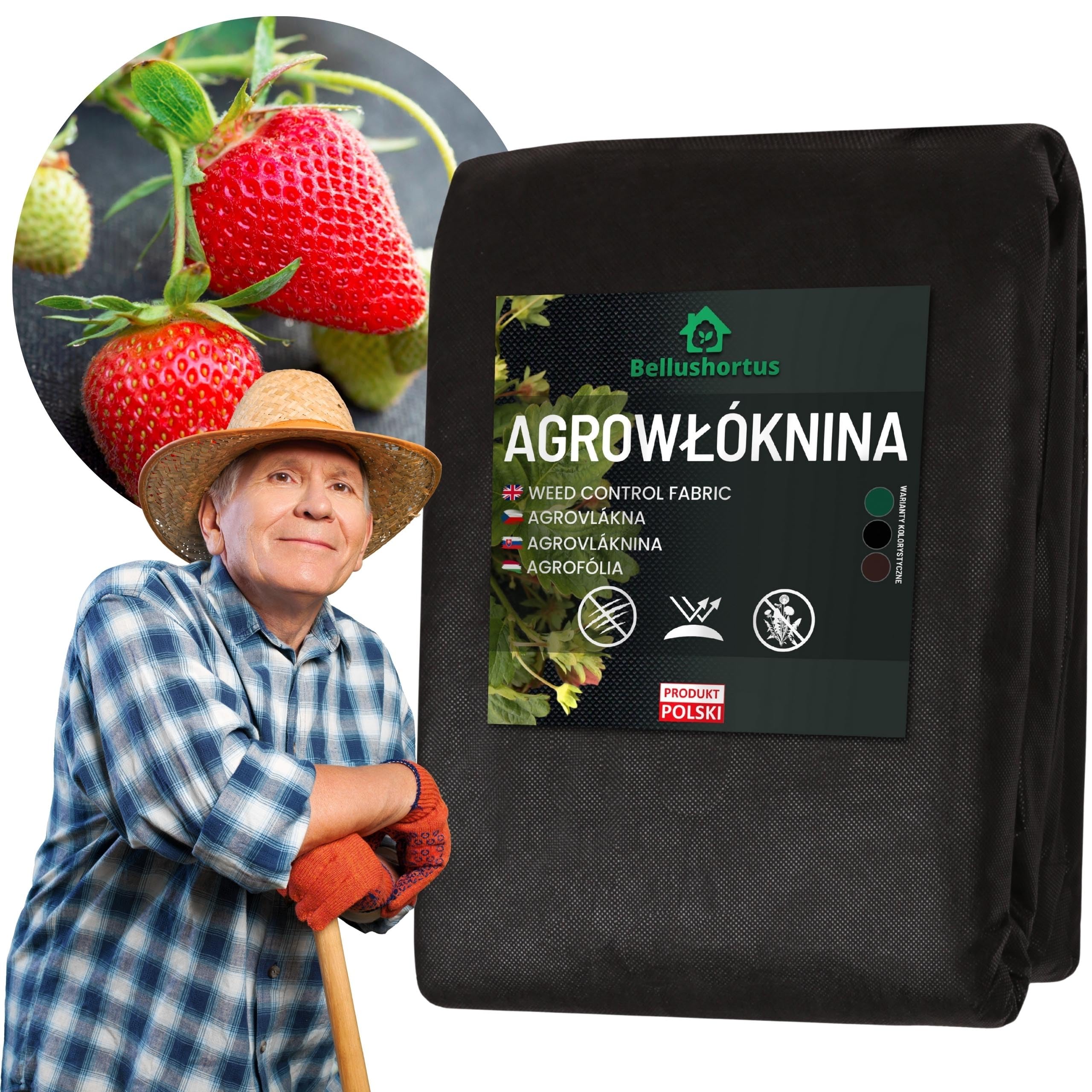 Agrotextile Noire 100 g/m² pour Jardin, Tissu de paillage Anti-Mauvaises Herbes, perméable à l'eau et à l'air, Haute stabilité aux UV (1,1m x 40m = 44m²)