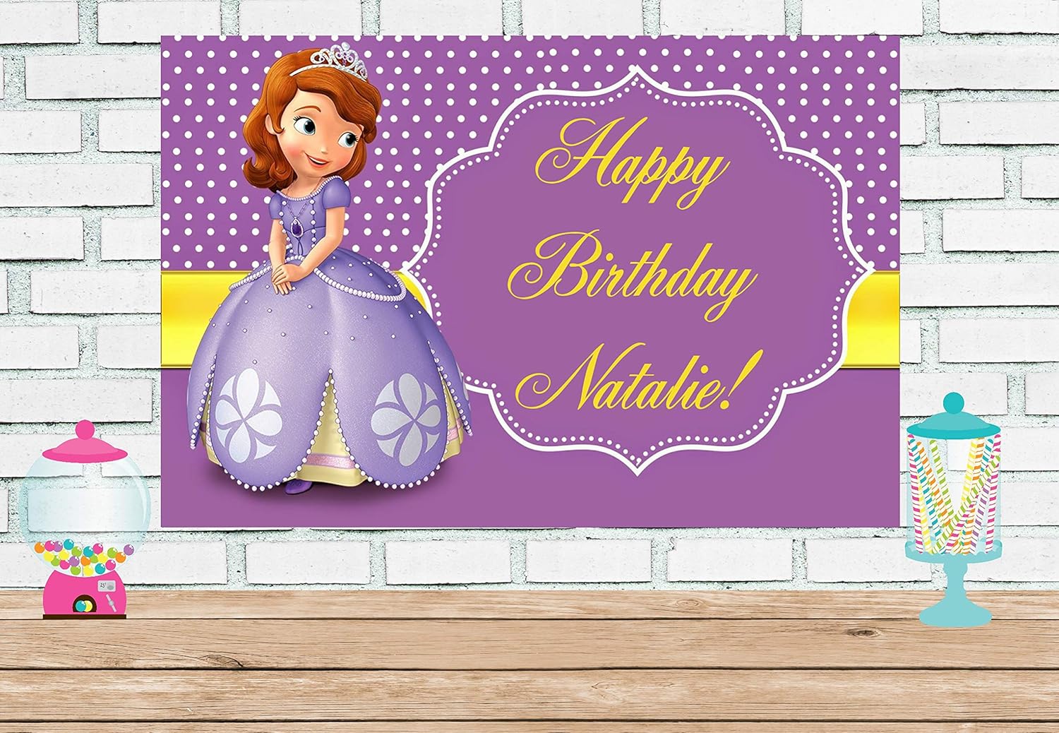 Sofia The First Vinyl Birthday Banner (3x5)