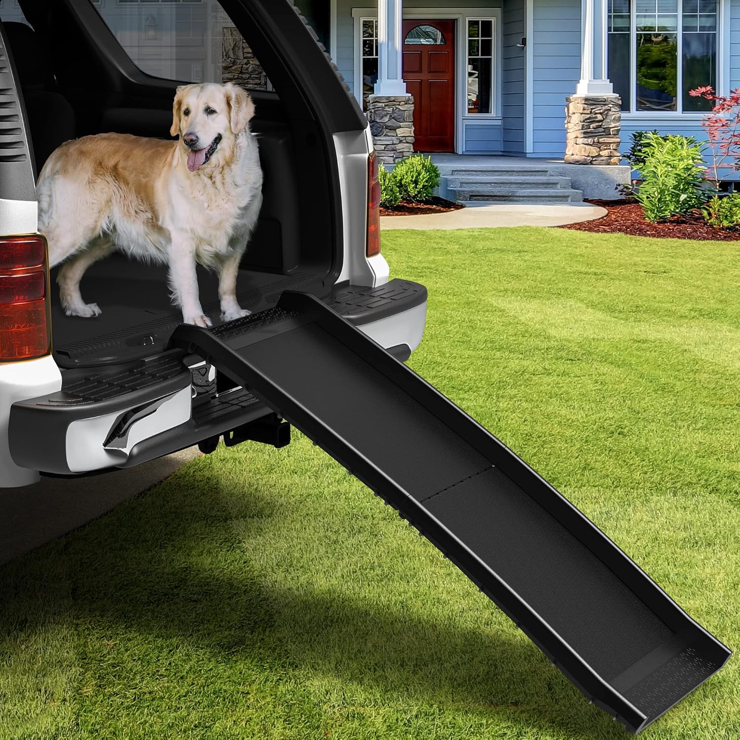 YITAHOME 61in Folding Dog Ramp for Cars with AntiSlip Tape