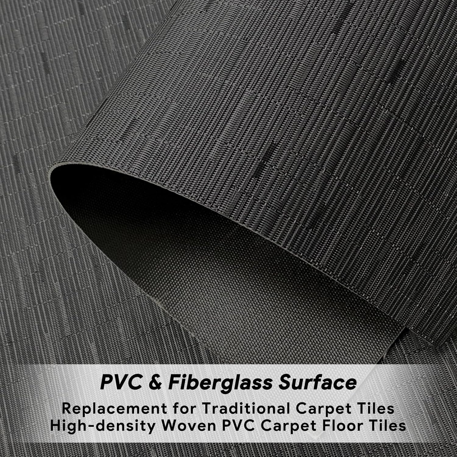 Fasarxiu 24" x 24" Waterproof PVC Carpet Tiles Non-Slip Carpet Floor Tiles High-Grade Fire-Rated Carpet Squares Easy DIY for Office,Gym,Living Room,Restaurant - Case of 15 (60 sq. ft.) \ 