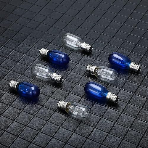 Miniatura 5 de 8 bombillas de repuesto iluminadas para espejo de maquillaje de 20 W para espejo iluminado de doble cara (azul, transparente)