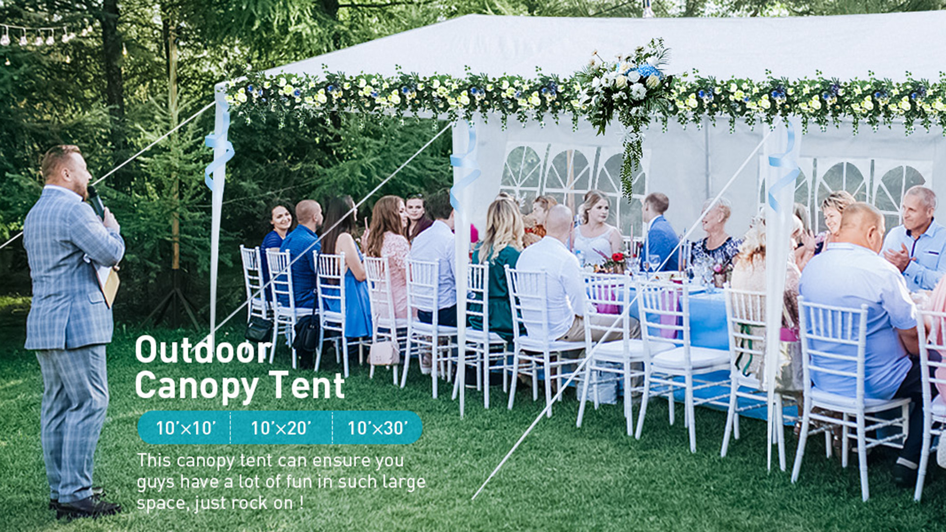 Amazon.com : 10'x30' Outdoor Party Tent, Large Wedding Birthday