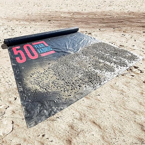 Sandbaggy Tejido geotextil para paisaje, para estabilización del suelo y contrapiso para entrada, caminos de grava y estacionamientos, 200 libras de