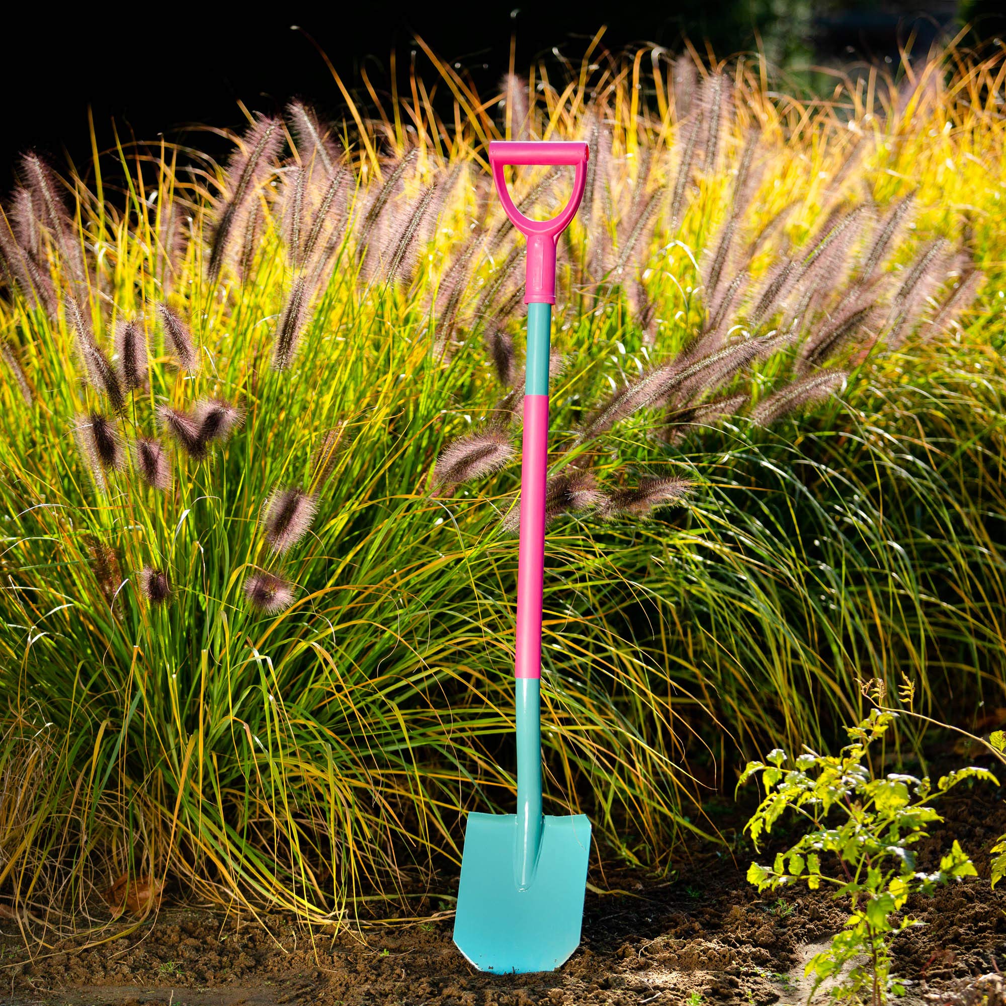 Spaziali Kadax con un lungo stelo, vanage giardiniere realizzati in metallo e plastica, picche da donna, pala da giardino per scavare, pala, pala tomba con mantello D, vanga da giardino, giardino