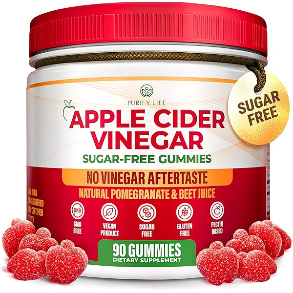 Sugar-Free Apple Cider Vinegar Gummies for Adults (90 Chews) Unfiltered, Detox ACV Gummies with the Mother for Gut Health, Energy, Digestion & Immune Support No More Capsules, Pills or Acid Reflux