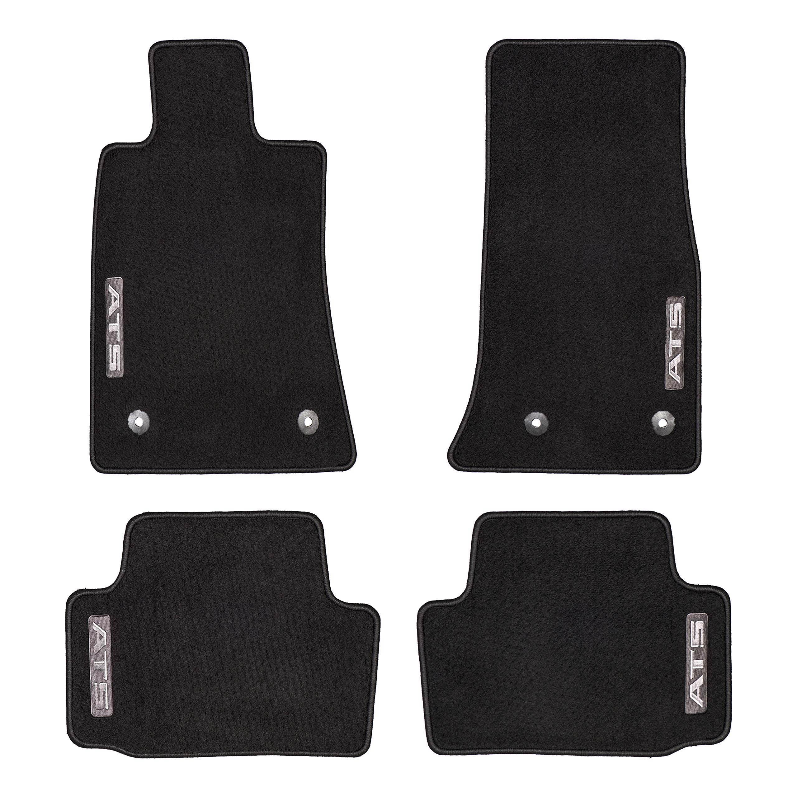 OEM New Front & Rear Carpet Floor Mats Black w/ATS Logo 13-18 Cadillac 22937098