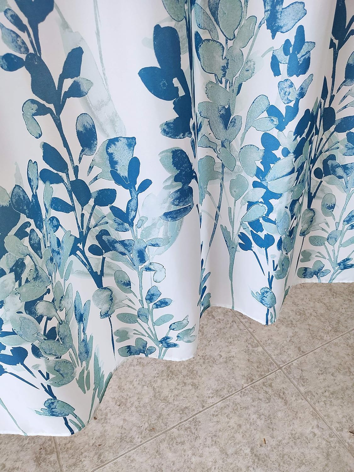 K Kackool 72x72 inches Blue Leaves Stall Shower Curtain Bathroom Shower Curtains for Bathtub Curtain : Everything Else