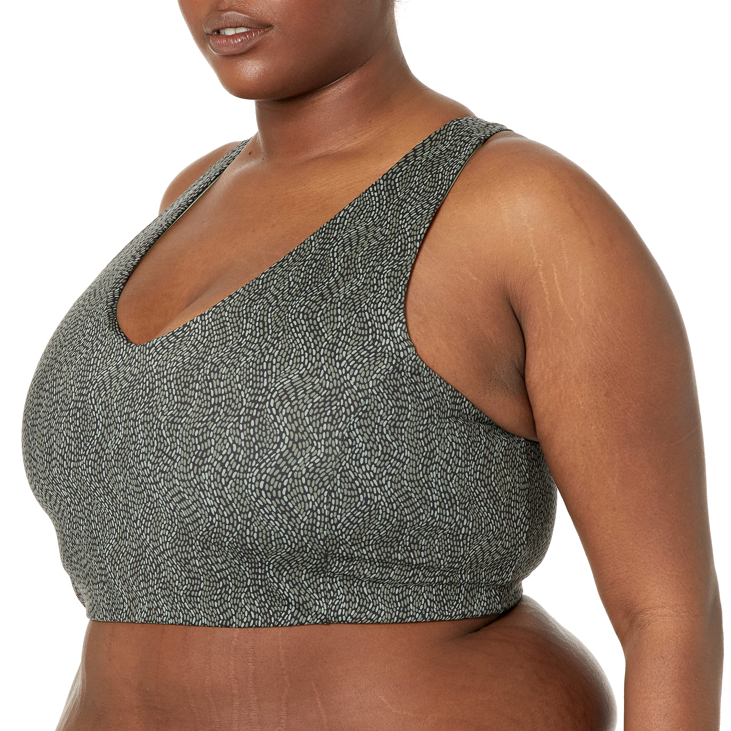 Amazon Essentials Reggiseno Sportivo Active Sculpt con Sostegno Medio e Scollo a V Donna