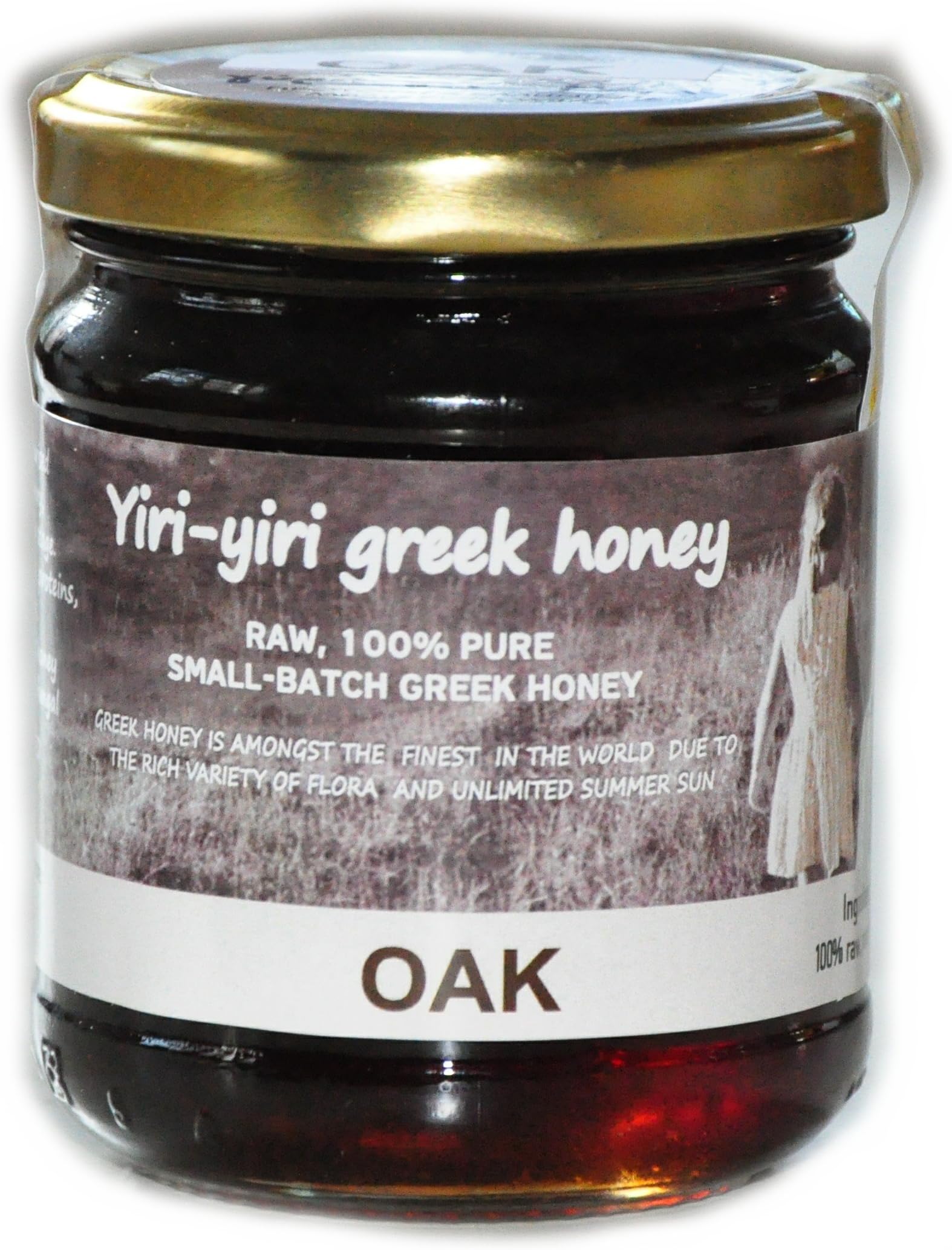 RAW Greek Honey 100% Pure - Oak 260g - from The Remote and Wild Oak Forests of Grevena.