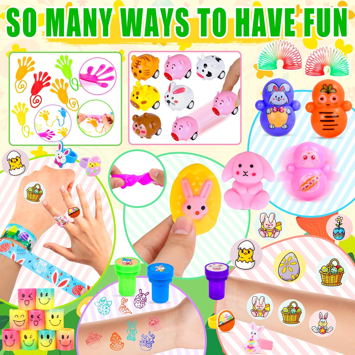 120 Pcs Prefilled Plastic Easter Eggs Filled with Assorted Toys Stickers Inside for Kids Boys Girls Toddlers Easter Theme Party Favors Easter Eggs Hunt Basket Filler Stuffers Classroom Prize Supplies - Image 5