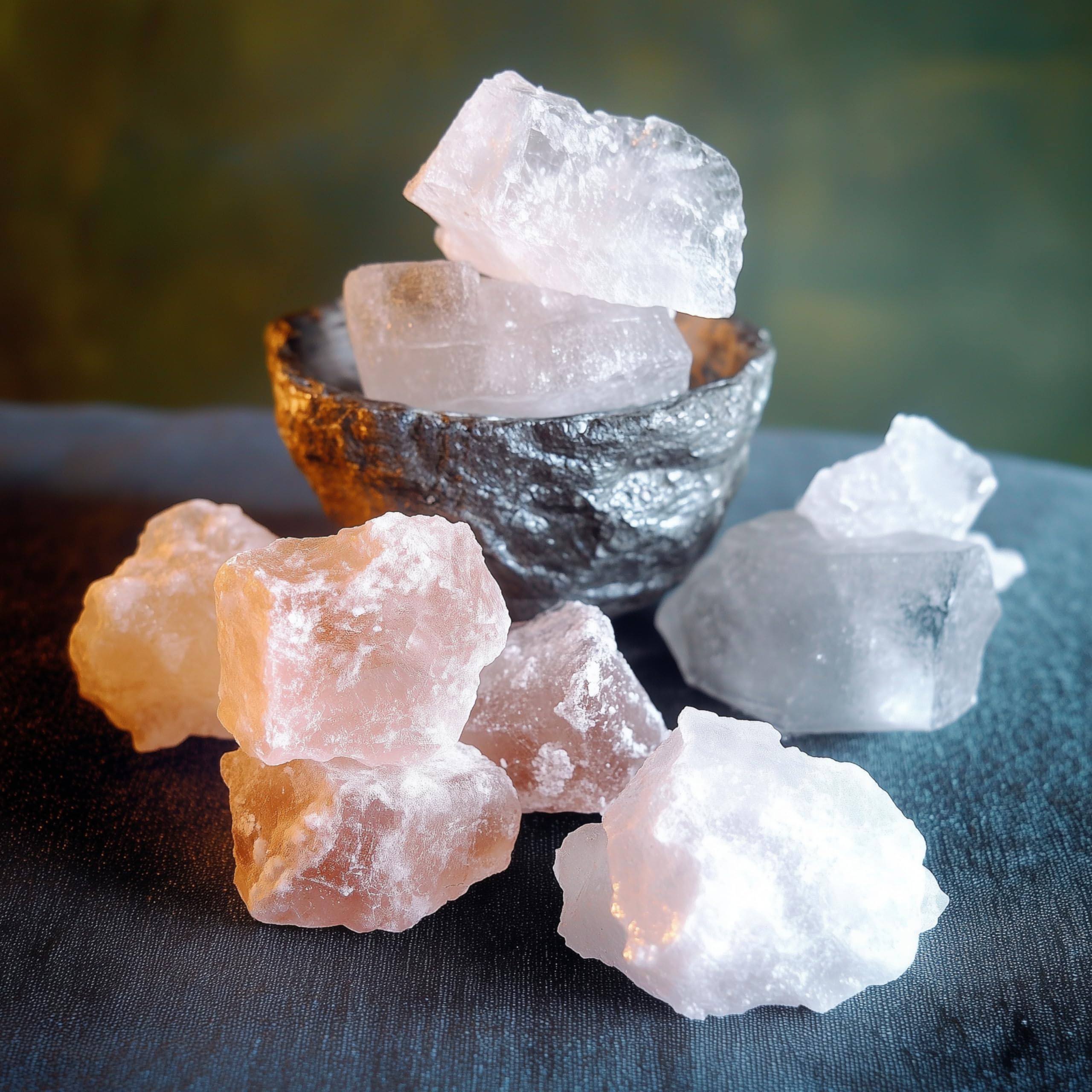 HAF® Weiße Halit Salzbrocken 5 kg | Grobe Steinsalz Brocken ohne Zusätze und naturbelassen aus der Salt Range in Pakistan | Salzsteine | Solebrocken | Größe: 2-5 cm | Menge: 1 x 5 kg im Eimer