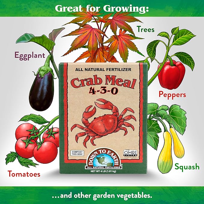 Down To Earth Fertilizante Orgánico Crab Meal 4-3-0, 4 lb miniatura 3