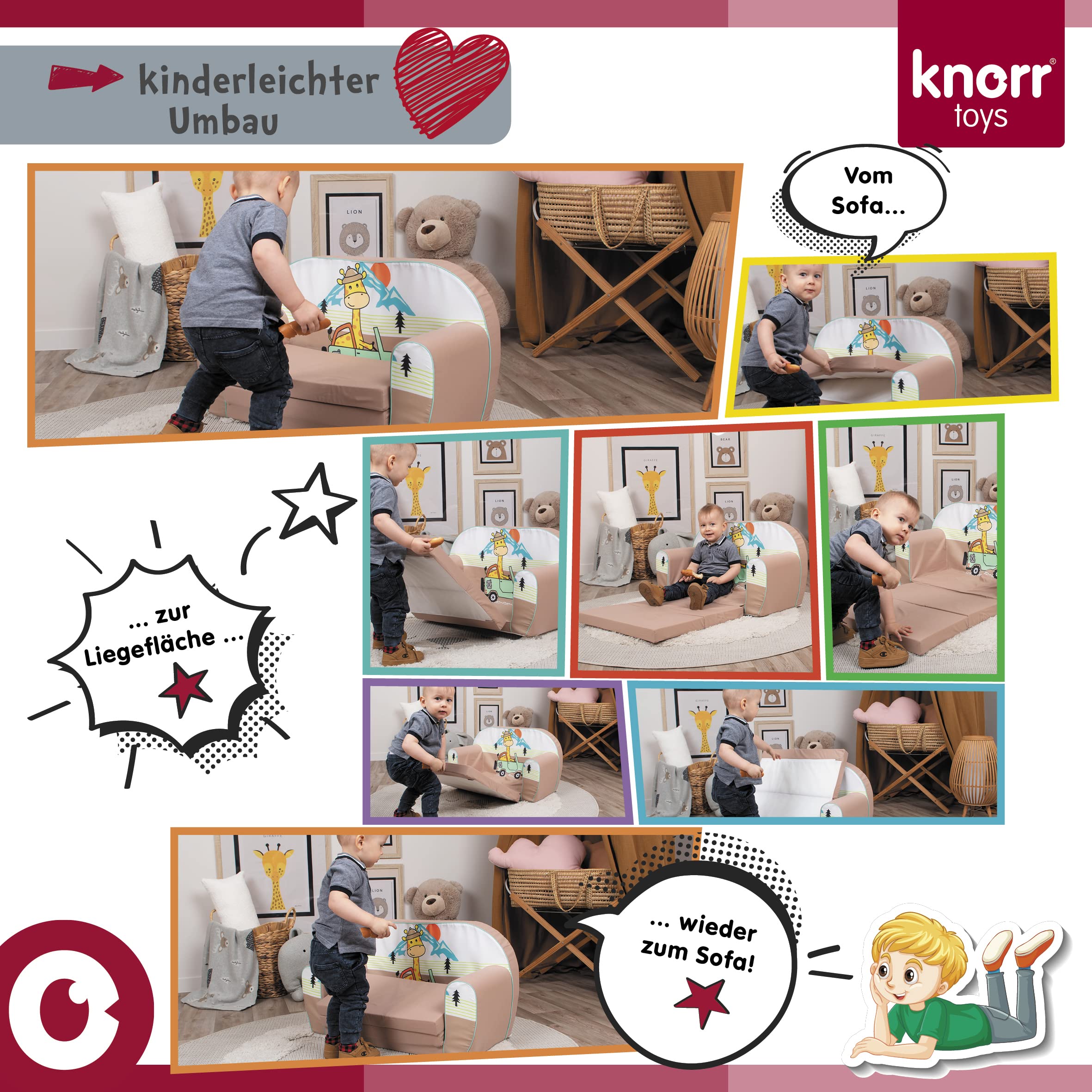Knorrtoys 75003 - Kindersofa - Dino